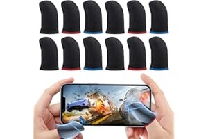 PRETWAD 30 Pack Handy-Gaming Finger Sleeve, Atmungsaktive Daumenhülle,Leichter&Atmungsaktiver Spielfingerabdeckung mit Rutschfester&Schweißfester Oberfläche Hohe Empfindlichkeit für Touchscreen Spiel Mobile