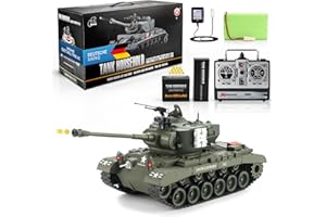GOODS+GADGETS Tanque RC Alemán Tiger I 2.4GHz R/C Modelo a Escala 1:16 con función de Disparo, Sonido - RTR (Pershing Snow Leopard)