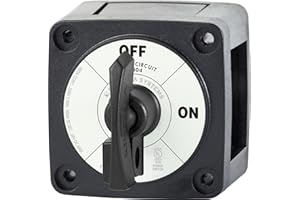 Blue Sea Systems 6004200 - Interruttore batteria serie M, blocco ON/OFF, colore: nero