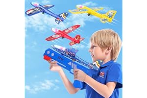 DONGQI Flugzeug-Spielzeug, Werfen Glaider Styropor Pistolge Spielzeug, Kindergarten Outdoor Interaktive Geburtstagsgeschenke für Kinder Jungen Mädchen