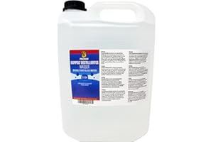 ‎AROMHUSET Doppelt destilliertes Wasser 5 L | hoher Reinheitsgrad von 2 Mikrosiemens | Reinstwasser | zum Trinken und Kochen geeignet | geschmacksneutral | hochrein | keim- und chlorfrei