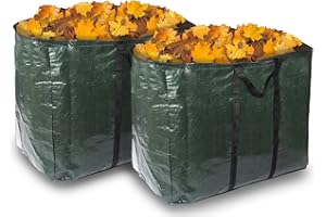 ADEPTNA Set of 2 Large Heavy Duty 150 Litre Garden Bags Waste Refuse Rubbish Grass Sack Waterproof Reusable