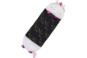Happy Nappers Pillow & Sleepy Sack- Comfy, Cozy, Compact, Super Soft, Warm, All Season, Sleeping Bag with Pillow- Medium 54” x 20”, White Unicorn