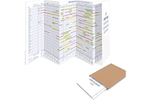 ‎YOHMOE Yohmoe® Mitarbeiter Urlaubsplaner 2025 faltbar, gefalzt Format 975x297 mm, großer Personalplaner Wandkalender für Urlaubsplanung, Dienstplaner Kalender über 14 Monate, Urlaubskalender
