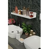 Risingmaber 3M Ultra G&uuml;&ccedil;l&uuml; Yapışkanlı Beyaz &Ccedil;ok Ama&ccedil;lı Organizer Raf, Banyo Askısı ve Banyo Rafı MT95BD