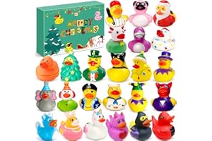 Edmirfun Calendario De Adviento 2024, 24 Pcs Divertidos Patos De Goma, Juguete Baño Bebe, 24 Días De Sorpresas Regalo, Calendario Adviento Niños, Regalos Creativos De Navidad Para Niñas y Niños