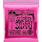 Ernie Ball Super Slinky Nickel Wound Electric Guitar Strings 3 Pack - 9-42 Gauge