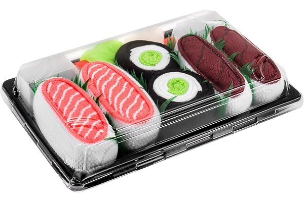 Rainbow Socks – dam herr – sushi strumpor tonfisk gurka maki lax – 3 par