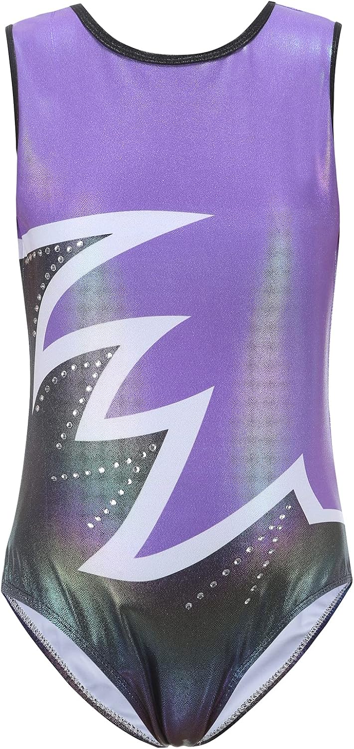 Bezioner Maillot de Gimnasia Leotardos de Danza Body Ballet Clásico Sin Mangas/Manga Larga para Niña 3-14 Años
