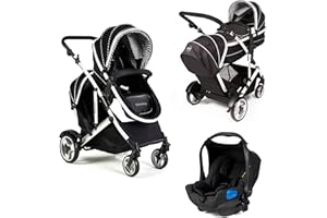 Kids Kargo Duel DS Baby & Tot Double Tandem Pushchair (Skinny with Isofix Car Seat)
