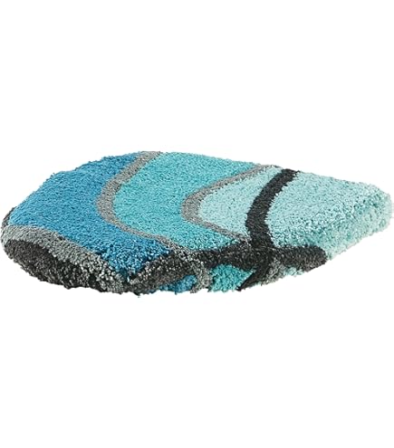 REDBEST WC-Deckelbezug Houston Blau - Flauschig 47x50cm