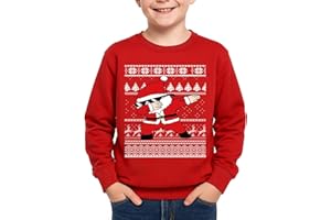 Glimnerize Dziecięca bluza bożonarodzeniowa sweter świąteczny sweter świąteczny nadruk strój świąteczny okrągły dekolt unisex 110-150