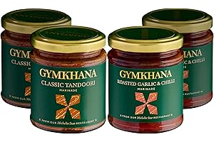 Gymkhana Indian Marinades Variety Box, BBQ Marinade Food Gifts for Cooks, 190g per Jar - 4 Pack