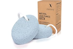N NIMXY NIMXY Pumice Stone for Feet and Hands 2 Pcs – Feet Hard Skin Remover – Foot Scrubber for Dead Skin Removal – Natural Foot File and Callus Remover for Skin Exfoliation (Blue)