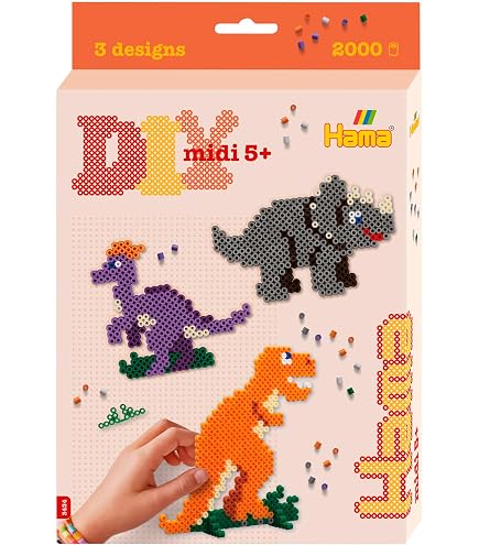 Perles à Repasser SES Creative - Kit Dinosaures 3D - Sans PVC - Activité Enfant Créative