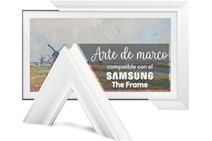 TV Guard Decorative TV Frame Compatible with Samsung The Frame TV – Easy Snap-On Design – No Magnets or Glue Used – Lightweight & Durable Bezel Upgrade, 32 Inc Modern White