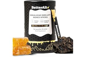 Better Alt Pure Himalayan Shilajit Sticks with Organic Honey, Saffron | Easy to Consume Shilajit| 30 Sticks for Energy Boost & Immune Support, 85+ Trace Minerals, 75%+ Fulvic Acid