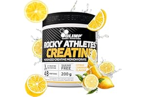 ‎OLIMP SPORT NUTRITION Olimp Rocky Athletes® Creatine - 200 g, Citrus Lemonade - Creatine Monohydrate Pulver - Booster pre Workout