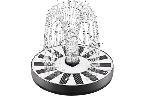 SZMP Fontaine Solaire Pompe Verre,Solaire Flottant Extérieur Fontaine Pompe Bassin Solaire avec 8 Buses pour Bain d'oiseaux Aquarium Étang Piscine Patio Jardin Fontaine Décoration de Jardin