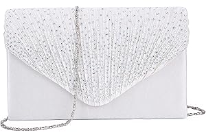 adoranda Abendtasche Damen Satin Clutch Hochzeit Tasche Party Brauttasche Handtasche Elegant
