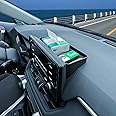 TOPINSTALL Dash Center Console Tray Compatible with 2019-2023 2024 Toyota Rav4 Accessories, Dashboard Storage Organizer Solid Plastic Tissue Sunglasses Holder (Not for New 10.5'' Multimedia Display)