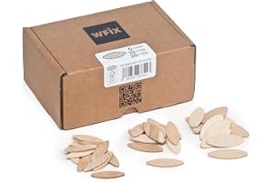 WFix Träkex 300 blandade förpackningsstorlekar 0 10 20 – platta träpluggar lamellokex för professionella snickare och gör-det-själv-projekt lämpliga för kexfogare