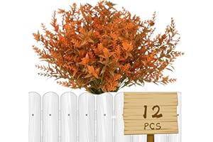 HBell 12 wiązek sztucznych jesiennych kwiatów, nie blakną, sztuczne jesienne rośliny, sztuczne rośliny do użytku wewnątrz i na zewnątrz, na Święto Dziękczynienia, Halloween, Boże Narodzenie, wesele,