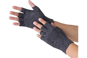 Prettystern guanti in Cashmere Lana mezze dita mezzi guanto senza dita Scaldapolsi Polsini invernali Cashmere