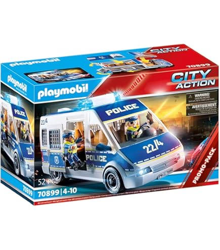 PLAYMOBIL CITY ACTION police 4023 Van Fourgon équipé policiers et