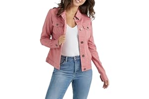 Wrangler Authentics Damska kurtka dżinsowa ze stretchem, Pudrowy róż, M