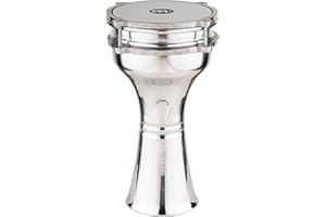 Meinl Percussion Aluminium Series Darbuka - Kleine Handtrommel - Mit Kunststofffell - Durchmesser 5,875 Zoll - Aluminium, Silber (HE-101)