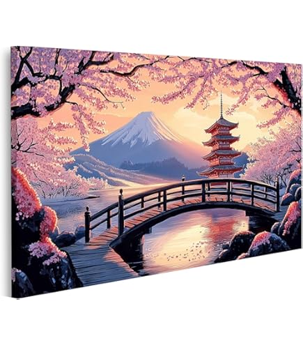 Impression sur Verre 120x50cm Tableaux Image Photo Asie Japon Cerise