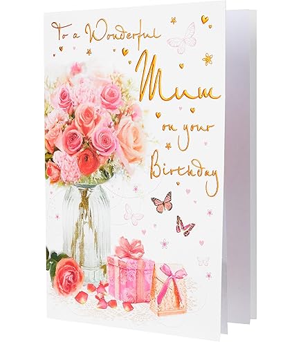 Biglietto Di Auguri Per Nonna - Con Fiori, Dimensioni 22.9 X