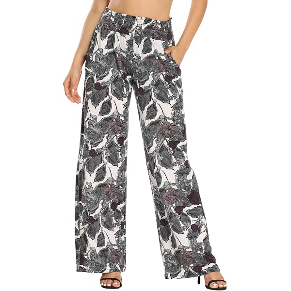 Pantaloni Yoga Larghi In Corallo Per Donna: Vita Alta Pieghevole, Gamba Larga, Tasca, Tessuto Leggero Per Estate, Viaggio E Relax