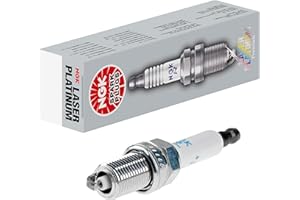 NGK Bujía de encendido 1675 electrodo central platino Electrodo de masa supresión de interferencias 1 kOhm con asiento de estanqueidad plano Conexión SAE fija Ancho de llave: 16 mm Long. de rosca: