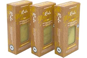 BIG SOAP FACTORY Pack 3 Jabón de Ruda Natural | Jabones para regalar | Jabón de Manos, Cuerpo y Cara Hidratante y Calmante Antiacné | Pastilla Jabón Ecológica Artesanal | Vegano | Sin Aceite de Palma