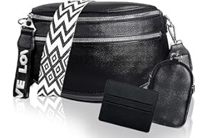 LYJOW Borsa Marsupio Donna Tracolla Pelle Marsupio Donna Elegante Spalline Intercambiabili Marsupio Tracolla Donna Ampia Tracolla