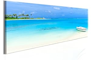 CUADROS B&D XXL murando Cuadro en Lienzo Mar Playa 1 parte Impresión en Material Tejido no tejido cuadro de pared impresión artística fotografía imagen gráfica decoración Naturaleza Paisaje