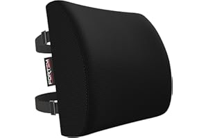 FORTEM Poduszka Lędźwiowa, Nakładka na Fotel Samochodowy, Poduszka Ortopedyczna na Krzesło, Nakładka na Krzesło Biurowe, Nakładka na Fotel z Pianki Termoelastycznej, Pokrowiec z Możliwością Prania