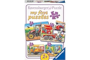 Ravensburger Kinderpuzzle - 06954 Bei der Arbeit - My First Puzzle mit 2,4,6,8 Teilen - Puzzle für Kinder ab 2 Jahren