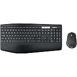 Logitech MK850 Multi-Device Wireless Keyboard and Mouse Combo, 2.4GHz Wireless and Bluetooth, Curved Keyframe & Wireless Mous