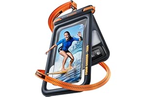 TORRAS wasserdichte Handyhülle [Doppelte Taschen] IP68 Unterwasser Handyhülle Wasserfeste Handytasche für Schwimmen, Waterproof Phone Case für Smartphone bis 7 Zoll- Schwarz