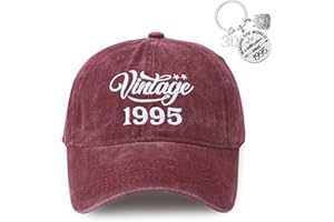 ViEinkaufen 30th Birthday Gifts for Women Baseball Cap for Her Birthday Hat Keyring Present Thank You Gifts for Mum Auntie Women Sisters Girlfriend Friends Teachers Red