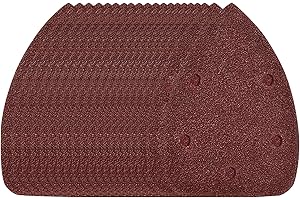 CUCKYZIRL Mouse Detail Sander Pads - 40 Grits Sanding Sheets Hook and Loop Assorted Sander Paper - 20 Pieces 5 Holes Triangle Sandpaper for Black and Decker Detail Palm Sander