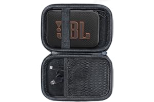 WANAIHA Étui de protection pour haut-parleur Bluetooth JBL GO 4/G0 3 - Résistant aux chocs et à l'eau - Sac uniquement - Noir