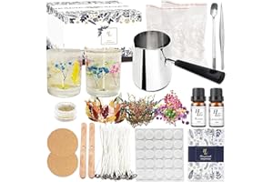 ETUOLIFE Kit di produzione di candele per adulti principianti, set di candele in cera trasparente fai da te, accessori per la produzione di candele, stoppino per candele, candele trasparenti fai da te