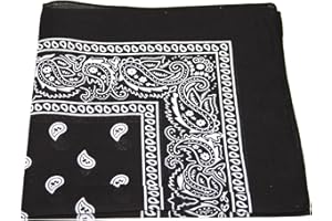 Robelli Men's/Women's Bandana Head or Neck Scarves Paisley Pattern 100% Cotton