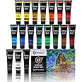 Artecho Acrylic Paint Set for Art, 18 Colors 36ml Basic Acrylic Paint Supplies for Wood, Fabric, Crafts, Canvas, Leather&Stone