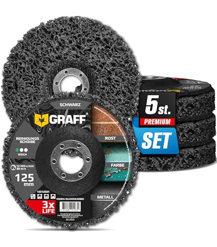 5* CSD GROB Reinigungs-Scheibe 80*13(22) KLETT 3in Schwarz COARSE