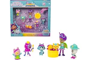 DREAMWORKS GABBY'S DOLLHOUSE Gabby et la Maison Magique - Gabby Dollhouse - Coffret Cadeau 5 Figurines - Petits Chatons - 5 Figurines Et 1 Accessoire - Dessin Animé Jouet Maison De Poupée - Jouet Enfant 3 Ans Et +